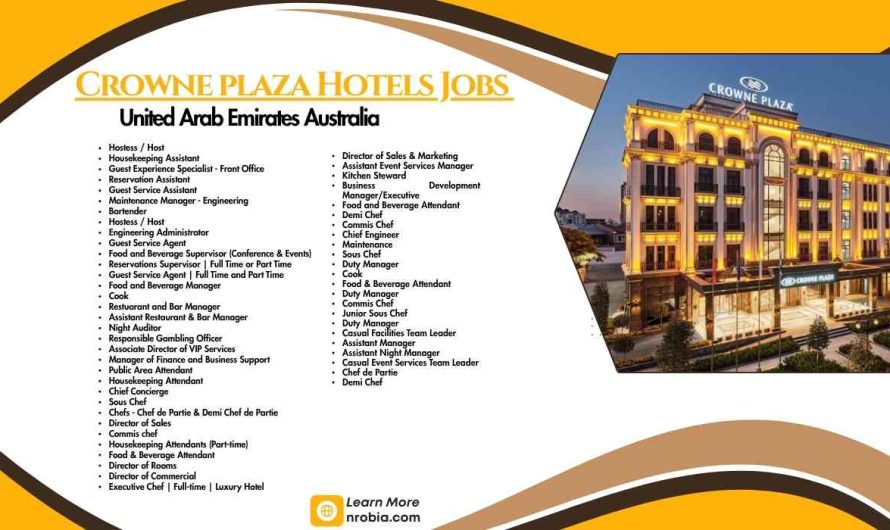 Crowne plaza Hotels Jobs United  Arab Emirates Australia